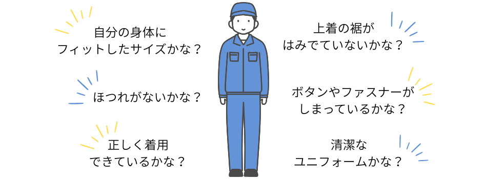 作業着着用チェック